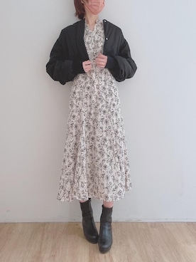 「MAJESTIC LEGON（マジェスティックレゴン）のアイテム（MA-1）」を使った、マジェスティックレゴンエスパル仙台店スタッフさん（レディース・158cm）の秋コーディネート