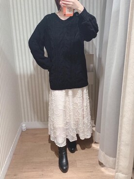 マジェスティックレゴンエスパル仙台店スタッフさん(レディース・158cm)の秋コーディネート