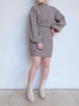 マジェスティックレゴンエスパル仙台店スタッフさん（レディース・153cm）の冬コーディネート