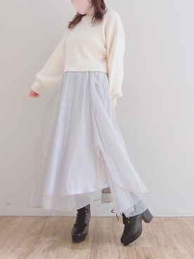 マジェスティックレゴンエスパル仙台店スタッフさん(レディース・152cm)の冬コーディネート