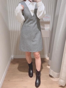 マジェスティックレゴンエスパル仙台店スタッフさん(レディース・152cm)の冬コーディネート