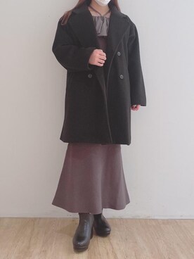 マジェスティックレゴンエスパル仙台店スタッフさん（レディース・152cm）の冬コーディネート