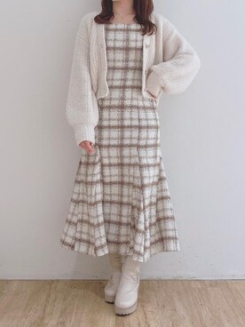 マジェスティックレゴンエスパル仙台店スタッフさん（レディース・153cm）の冬コーディネート