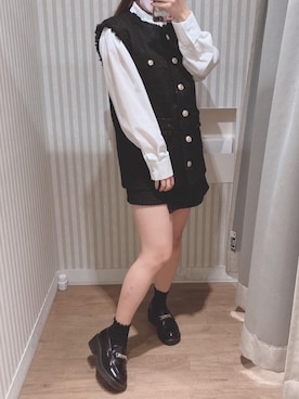 マジェスティックレゴンエスパル仙台店スタッフさん（レディース・152cm）の冬コーディネート