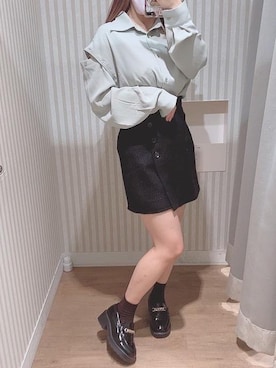 マジェスティックレゴンエスパル仙台店スタッフさん(レディース・152cm)の冬コーディネート