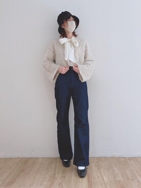 「でにむ」｜「アイテム（パンプス）」を使った、マジェスティックレゴンエスパル仙台店スタッフさん（レディース・158cm）の春コーディネート