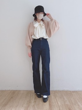 「でにむ」｜「アイテム（パンプス）」を使った、マジェスティックレゴンエスパル仙台店スタッフさん（レディース・158cm）の春コーディネート