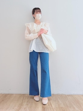 マジェスティックレゴンエスパル仙台店スタッフさん（レディース・158cm）の春コーディネート