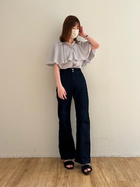 「でにむ」｜「アイテム（サンダル）」を使った、マジェスティックレゴンエスパル仙台店スタッフさん（レディース・158cm）の春コーディネート