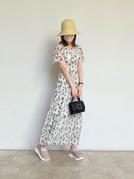 「仙台」｜「アイテム（帽子）」を使った、マジェスティックレゴンエスパル仙台店スタッフさん（レディース・158cm）の春コーディネート