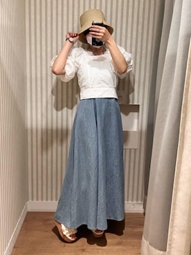 「でにむ」｜「アイテム（サンダル）」を使った、マジェスティックレゴンエスパル仙台店スタッフさん（レディース・152cm）の春コーディネート