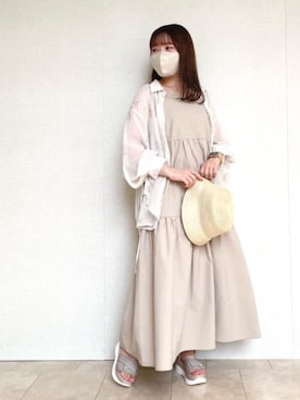 「仙台」｜「アイテム（帽子）」を使った、マジェスティックレゴンエスパル仙台店スタッフさん（レディース・153cm）の夏コーディネート
