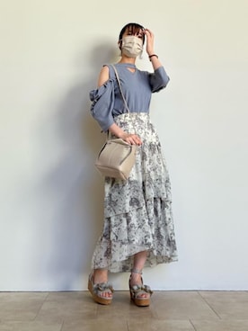マジェスティックレゴンエスパル仙台店スタッフさん(レディース・158cm)の夏コーディネート