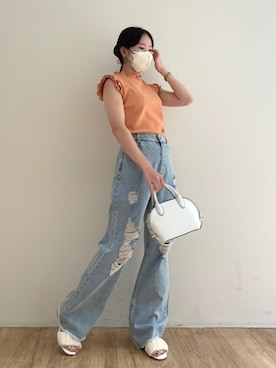 「でにむ」｜「アイテム（サンダル）」を使った、マジェスティックレゴンエスパル仙台店スタッフさん（レディース・152cm）の夏コーディネート