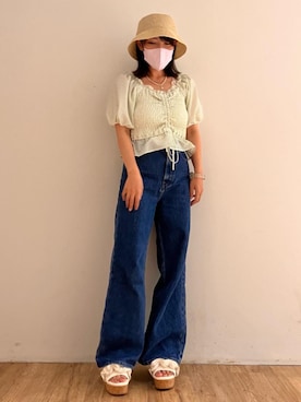 マジェスティックレゴンエスパル仙台店スタッフさん（レディース・152cm）の夏コーディネート