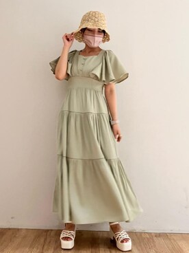 「仙台」｜「アイテム（帽子）」を使った、マジェスティックレゴンエスパル仙台店スタッフさん（レディース・152cm）の夏コーディネート