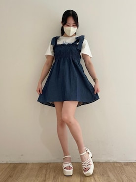 マジェスティックレゴンエスパル仙台店スタッフさん（レディース・152cm）の夏コーディネート