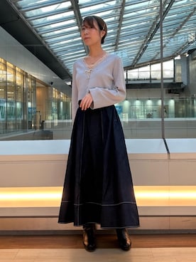 マジェスティックレゴンエスパル仙台店スタッフさん(レディース・158cm)の秋コーディネート