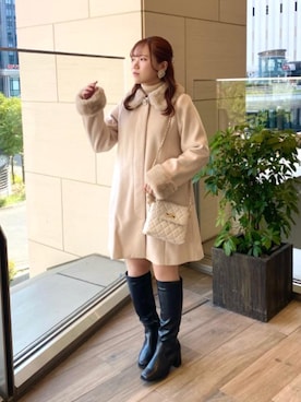 「仙台」｜「アイテム（その他アウター）」を使った、マジェスティックレゴンエスパル仙台店スタッフさん（レディース・153cm）の秋コーディネート
