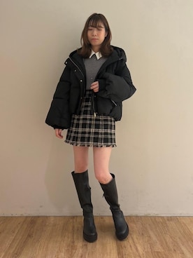 「仙台」｜「アイテム（ジャケット/アウター）」を使った、マジェスティックレゴンエスパル仙台店スタッフさん（レディース・158cm）の冬コーディネート