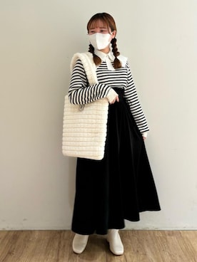 マジェスティックレゴンエスパル仙台店スタッフさん（レディース・153cm）の冬コーディネート