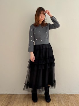 マジェスティックレゴンエスパル仙台店スタッフさん(レディース・158cm)の冬コーディネート