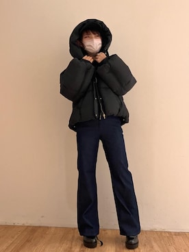 「仙台」｜「アイテム（ジャケット/アウター）」を使った、マジェスティックレゴンエスパル仙台店スタッフさん（レディース・152cm）の冬コーディネート