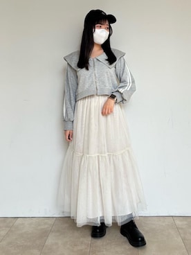 「仙台」｜「アイテム（帽子）」を使った、マジェスティックレゴンエスパル仙台店スタッフさん（レディース・153cm）の春コーディネート