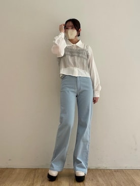 「でにむ」｜「アイテム（パンツ）」を使った、マジェスティックレゴンエスパル仙台店スタッフさん（レディース・152cm）の春コーディネート