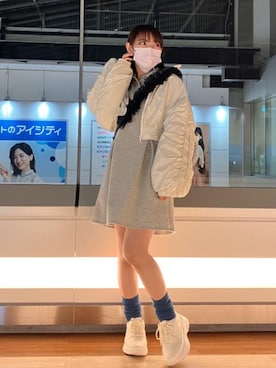 「仙台」｜「アイテム（ブルゾン）」を使った、マジェスティックレゴンエスパル仙台店スタッフさん（レディース・152cm）の春コーディネート