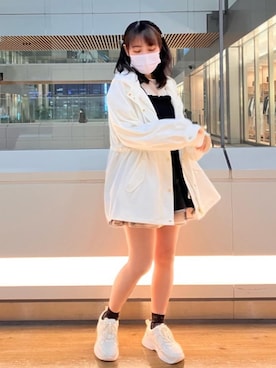 「仙台」｜「アイテム（ブルゾン）」を使った、マジェスティックレゴンエスパル仙台店スタッフさん（レディース・152cm）の春コーディネート