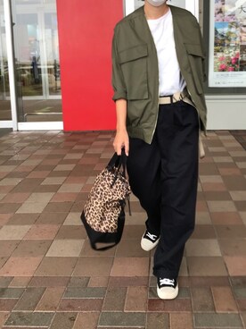 「antiqua（アンティカ）のアイテム（ブルゾン）」を使った、おメルさん（レディース・161cm）の秋コーディネート
