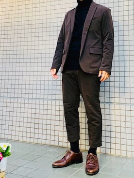「417 EDIFICE（フォーワンセブンエディフィス）のアイテム（セットアップ）」を使った、MOUさん（メンズ・166cm）の冬コーディネート