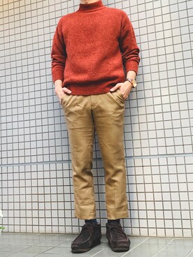 「417 EDIFICE（フォーワンセブンエディフィス）のアイテム（スラックス）」を使った、MOUさん（メンズ・166cm）の春コーディネート