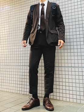 「JOURNAL STANDARD relume（ジャーナルスタンダード　レリューム）のアイテム（セットアップ）」を使った、MOUさん（メンズ・166cm）の春コーディネート