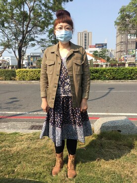 吳綾人さん（レディース・158cm）の春コーディネート