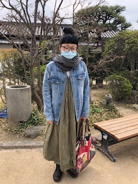 「KOOS（コース）のアイテム」を使った、吳綾人さん（レディース・158cm）の春コーディネート