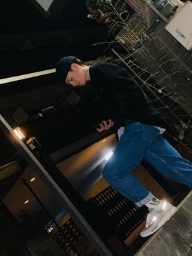 「BEAMS」｜「アイテム（ボディバッグ/ウエストポーチ）」を使った、げんさんさん（メンズ・172cm）の冬コーディネート