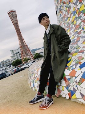 「URBAN RESEARCH Sonny Label（アーバンリサーチサニーレーベル）のアイテム（モッズコート）」を使った、げんさんさん（メンズ・172cm）の冬コーディネート