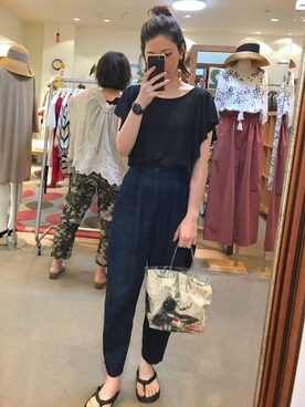 「coca（coca）（コカ）のアイテム（アクセサリー）」を使った、raraさん（レディース・157cm）の夏コーディネート