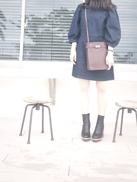 「SHEL’TTER（シェルター）のアイテム（ワンピース/ドレス）」を使った、ぽん☺︎☀︎さん（レディース・155cm）の秋コーディネート