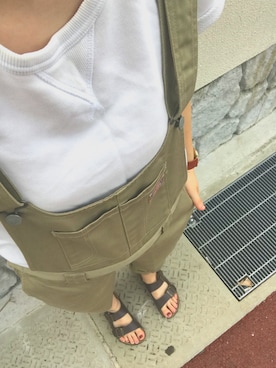 「ディッキーズ(Dickies)」｜「アイテム（サロペット/オーバーオール）」を使った、イルームさん（レディース・154cm）の夏コーディネート