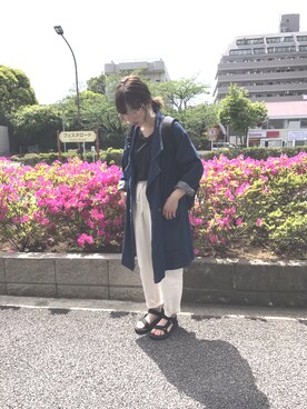 「Crisp（クリスプ）のアイテム（その他アウター）」を使った、pさん（レディース・147cm）の春コーディネート