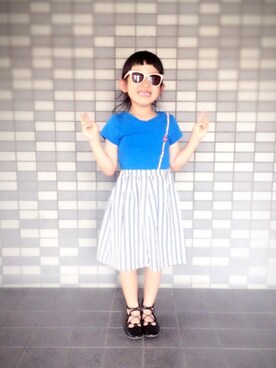 「Little Marc Jacobs（リトルマークジェイコブス）のアイテム（ワンピース/ドレス）」を使った、saya-changさん（キッズ・110cm）の夏コーディネート
