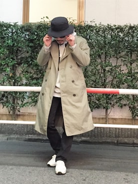 「N.HOOLYWOOD」｜「アイテム（トレンチコート）」を使った、YUTA KABURAGI さん（メンズ・175cm）の冬コーディネート