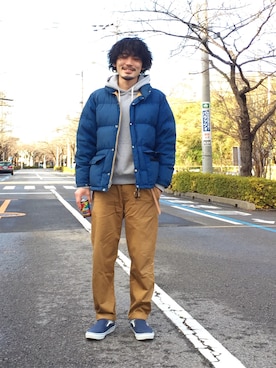 「REIGNING CHAMP（レイニングチャンプ）のアイテム（トップス）」を使った、YUTA KABURAGI さん（メンズ・175cm）の冬コーディネート