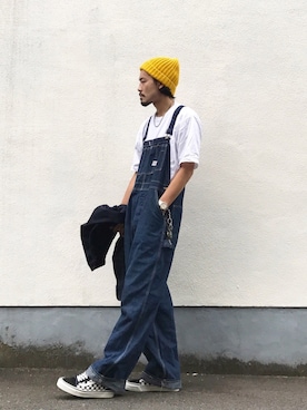 「Chrome Hearts」｜「アイテム（サロペット/オーバーオール）」を使った、YUTA KABURAGI さん（メンズ・175cm）の秋コーディネート