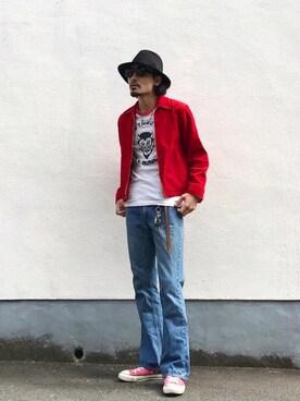 「Hanes」｜「アイテム（ブルゾン）」を使った、YUTA KABURAGI さん（メンズ・175cm）の秋コーディネート