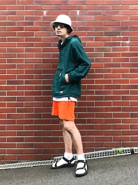 「VINTAGE（ヴィンテージ）のアイテム（マウンテンパーカー）」を使った、YUTA KABURAGI さん（メンズ・175cm）の夏コーディネート