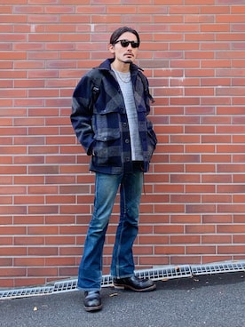 「STABILIZER GNZ（スタビライザージーンズ）のアイテム（パンツ）」を使った、YUTA KABURAGI さん（メンズ・175cm）の冬コーディネート